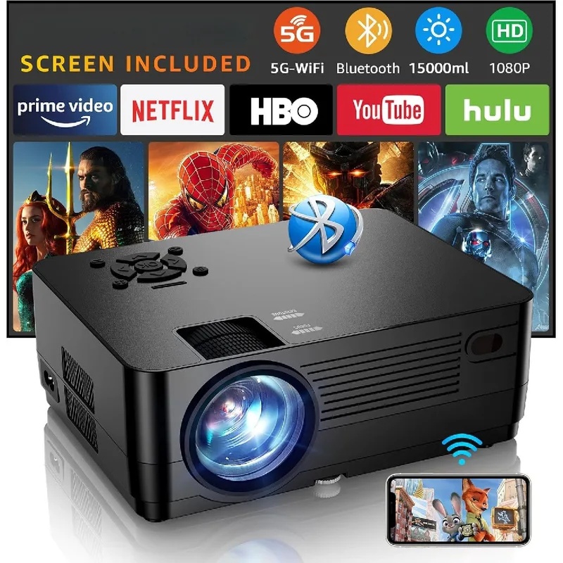 Home Cinema Setup - 5G WiFi Bluetooth Native 1080P Scherm