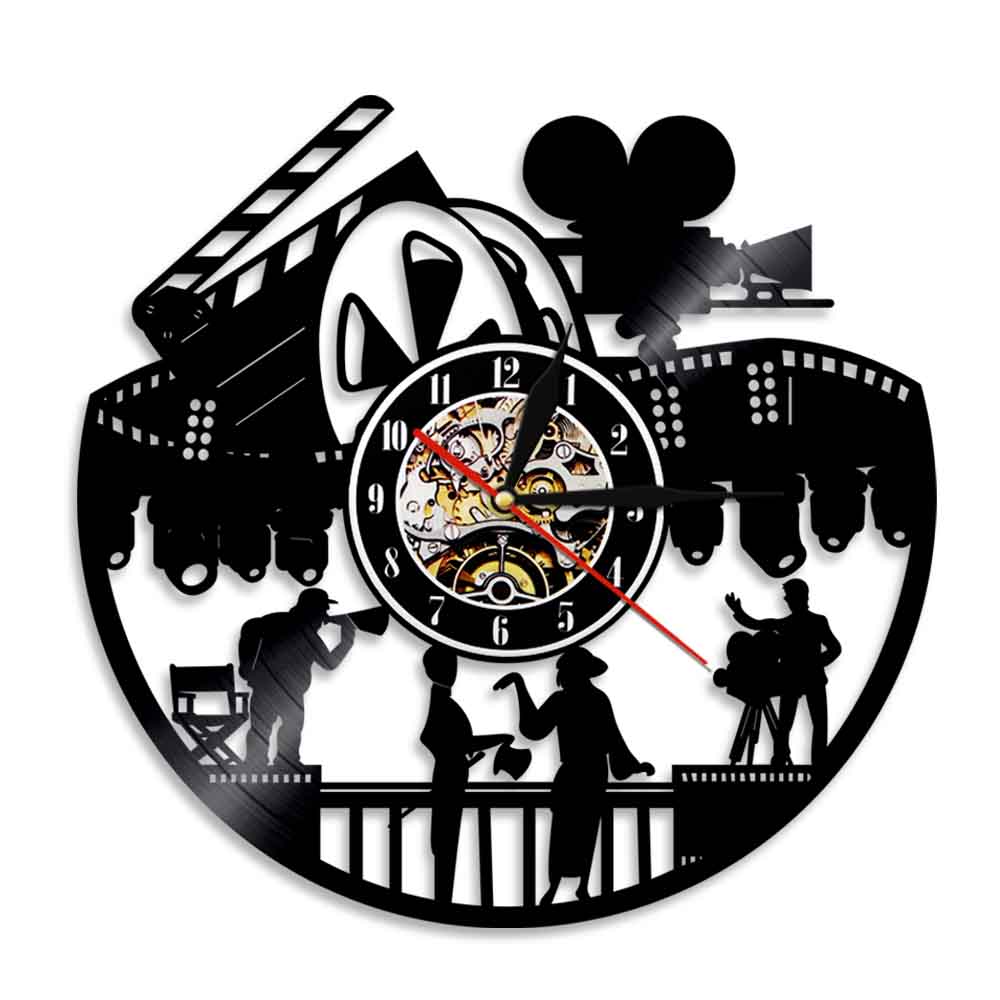 Home Cinema Gifts - Acteurs in films Vinyl Record Wandklok