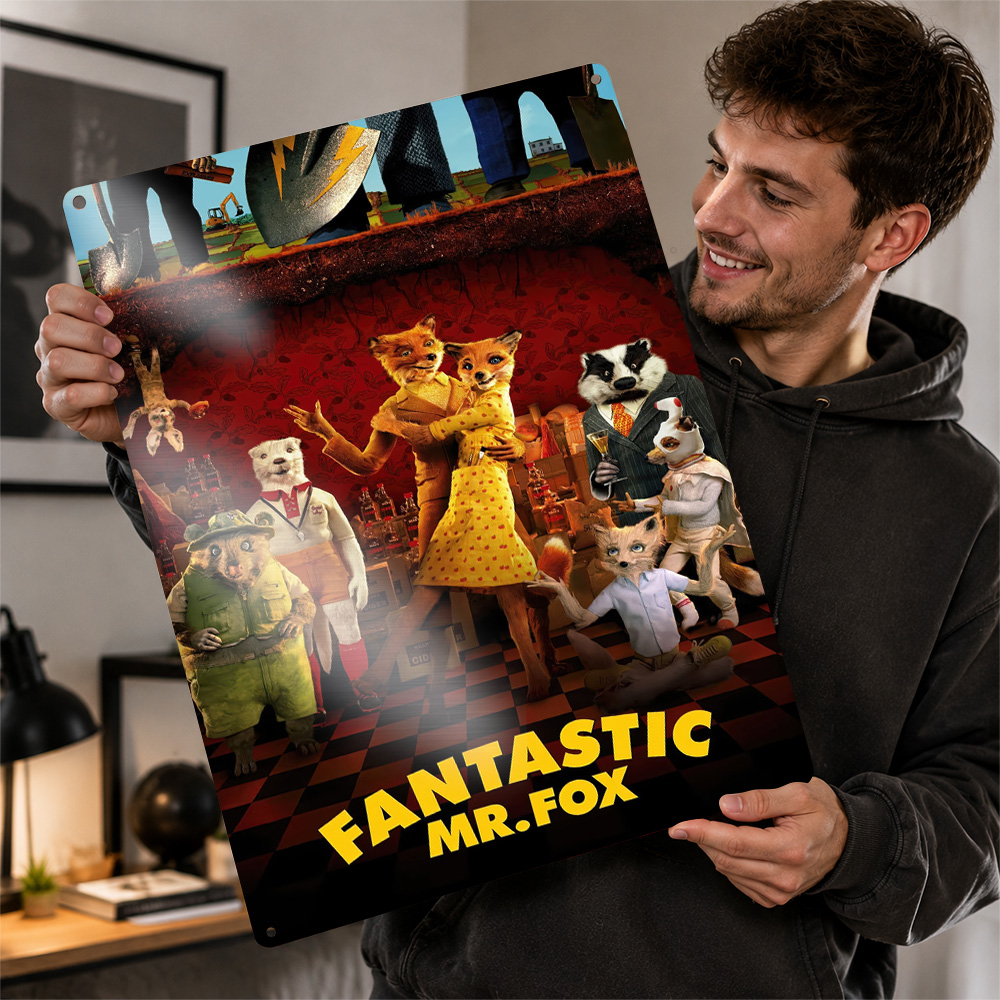 Home Cinema Gifts - Fantastische Mr. Fox filmposter bioscoop wanddecoratie