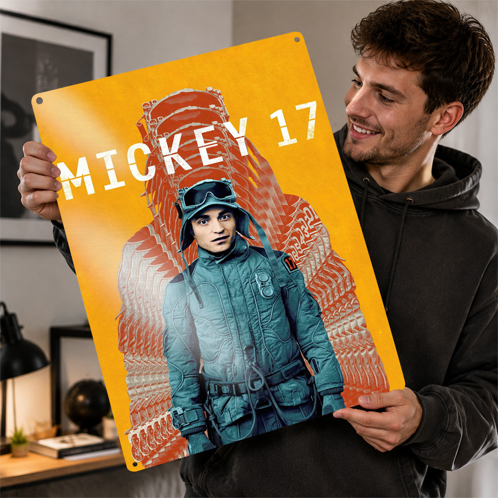 Home Cinema Gifts - Mickey 17 Film Metal Poster Cinema