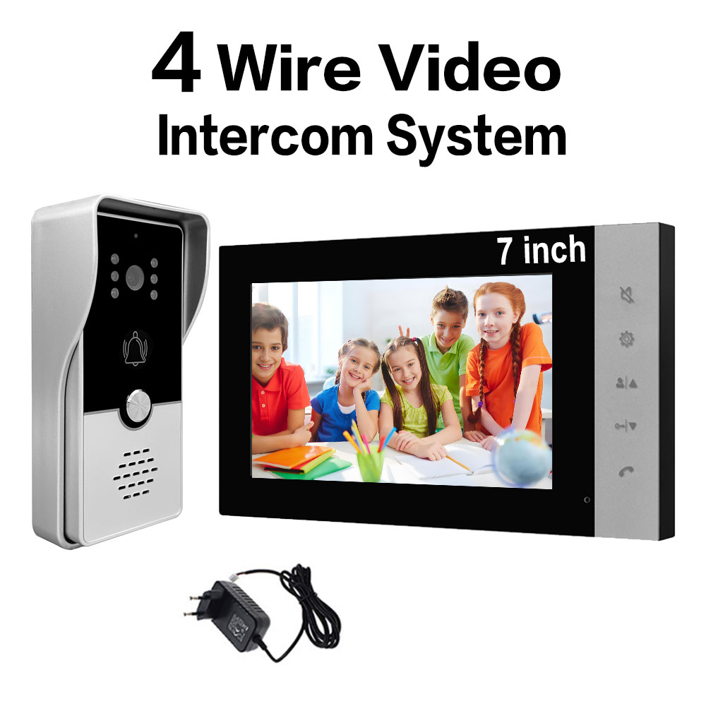 Home Cinema Screen - 4-draads 7 inch bedrade videodeurbel deurtelefoon