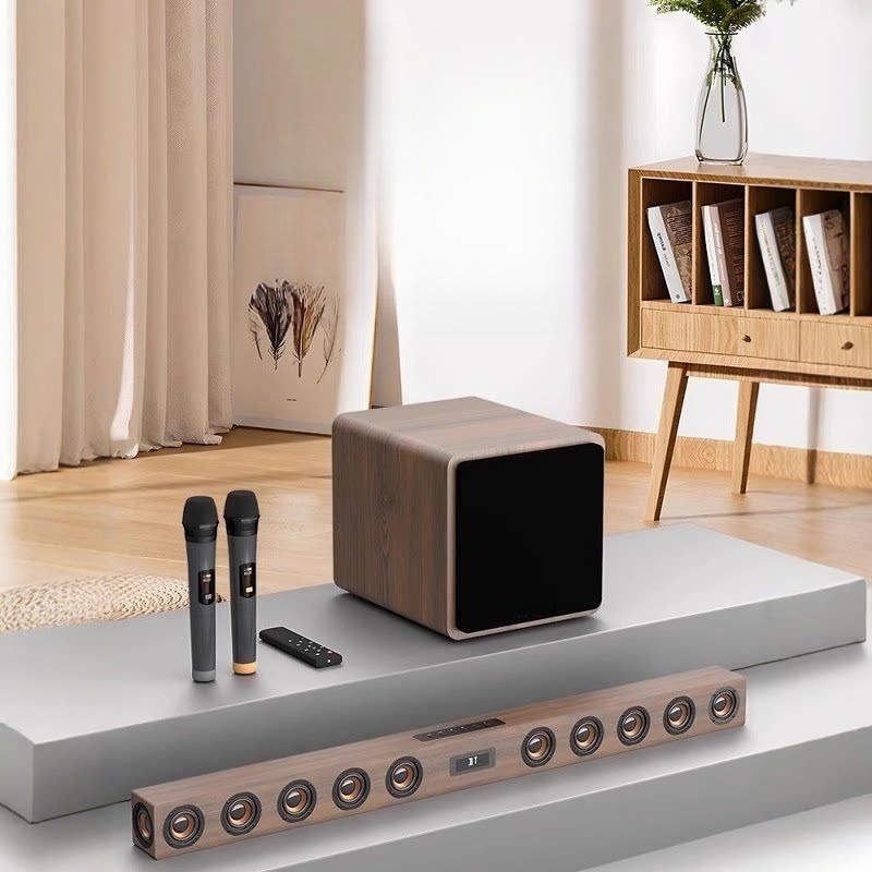 Houten TV Audio Whispering Wal - Home Cinema Karaoke Projector recensie en prijs