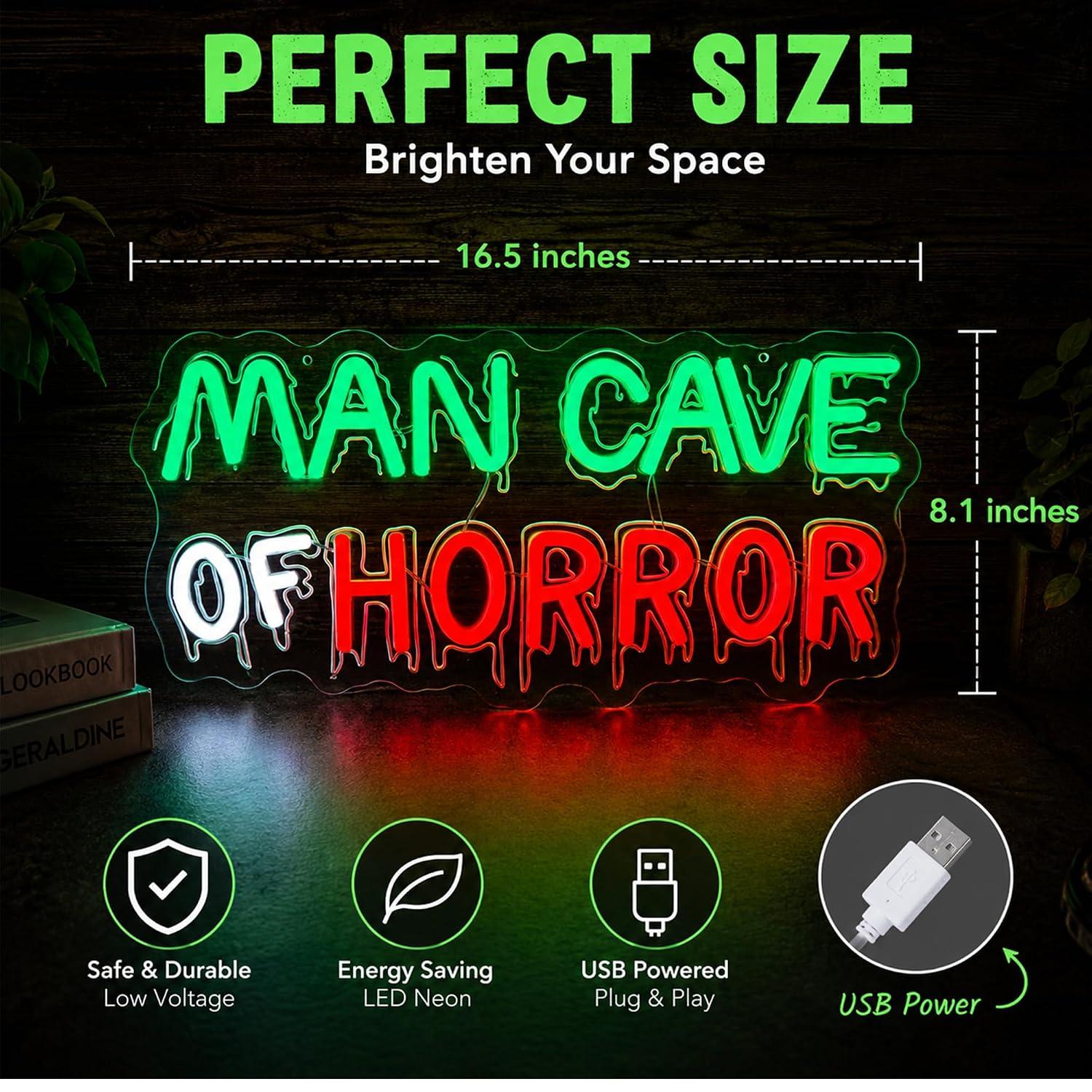 Man Cave Of Horror Neonreclame - Home Cinema Wall Lights recensie en prijs