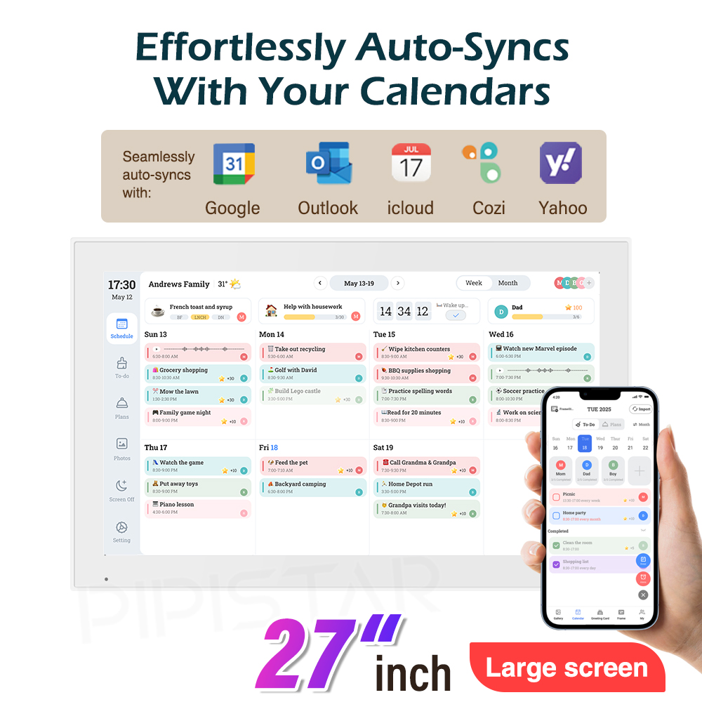 Slimme Digitale Kalender 27 in - Home Cinema Screen recensie en prijs