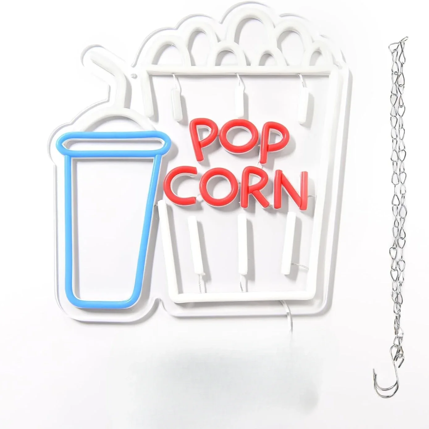 Popcorn Neonbord LED Wanddecor - Home Cinema Wall Lights recensie en prijs