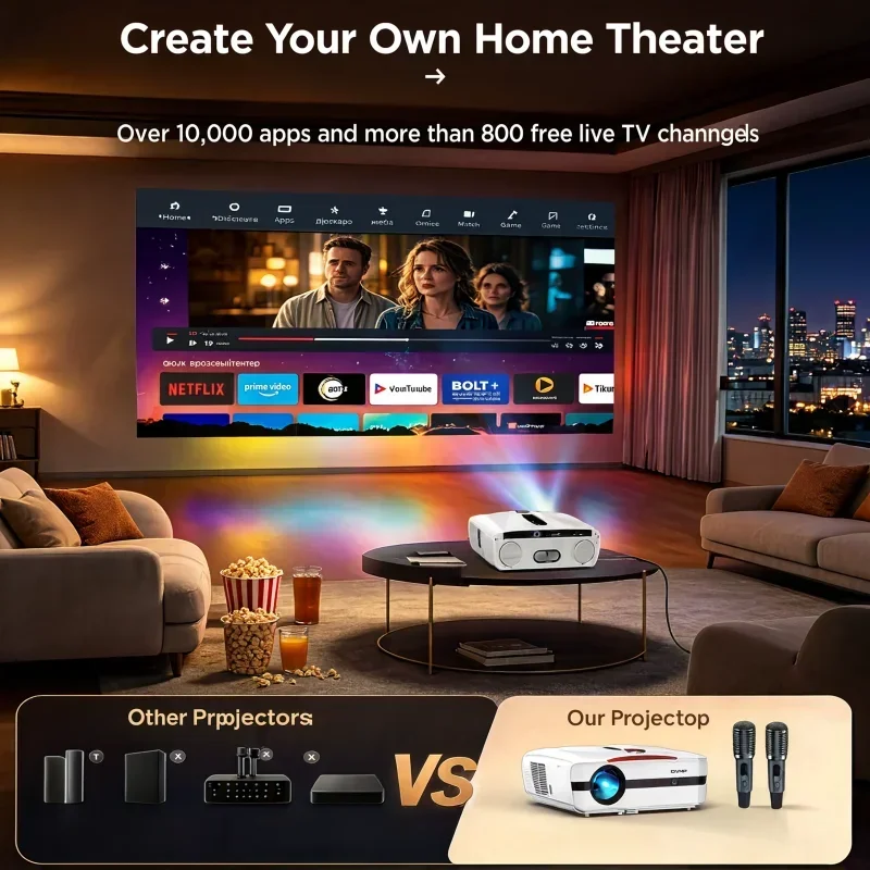 4K Projector 4000ANSI Karaoke  - Home Cinema Karaoke Projector recensie en prijs