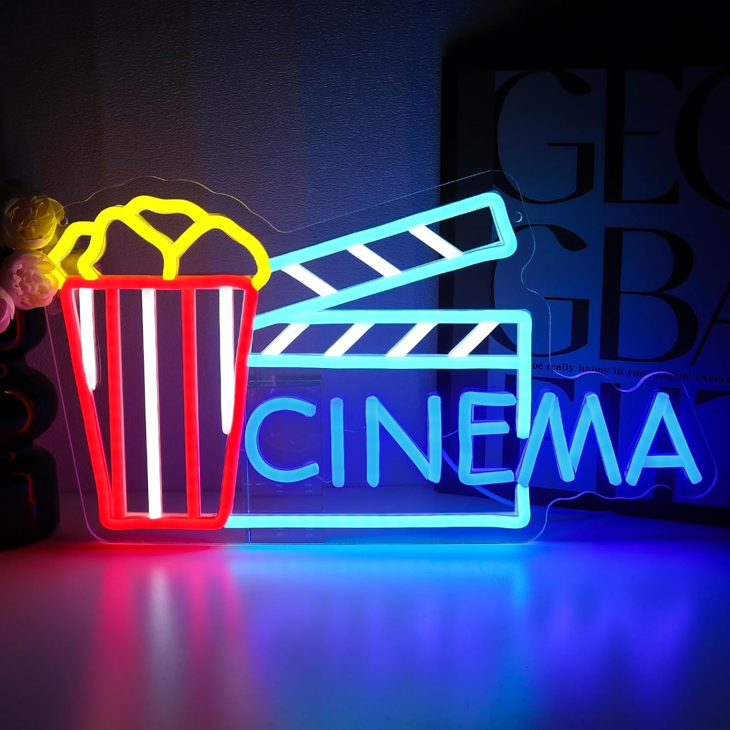 Bioscoop Neon Licht Kunst Wand - Home Cinema Wall Lights recensie en prijs