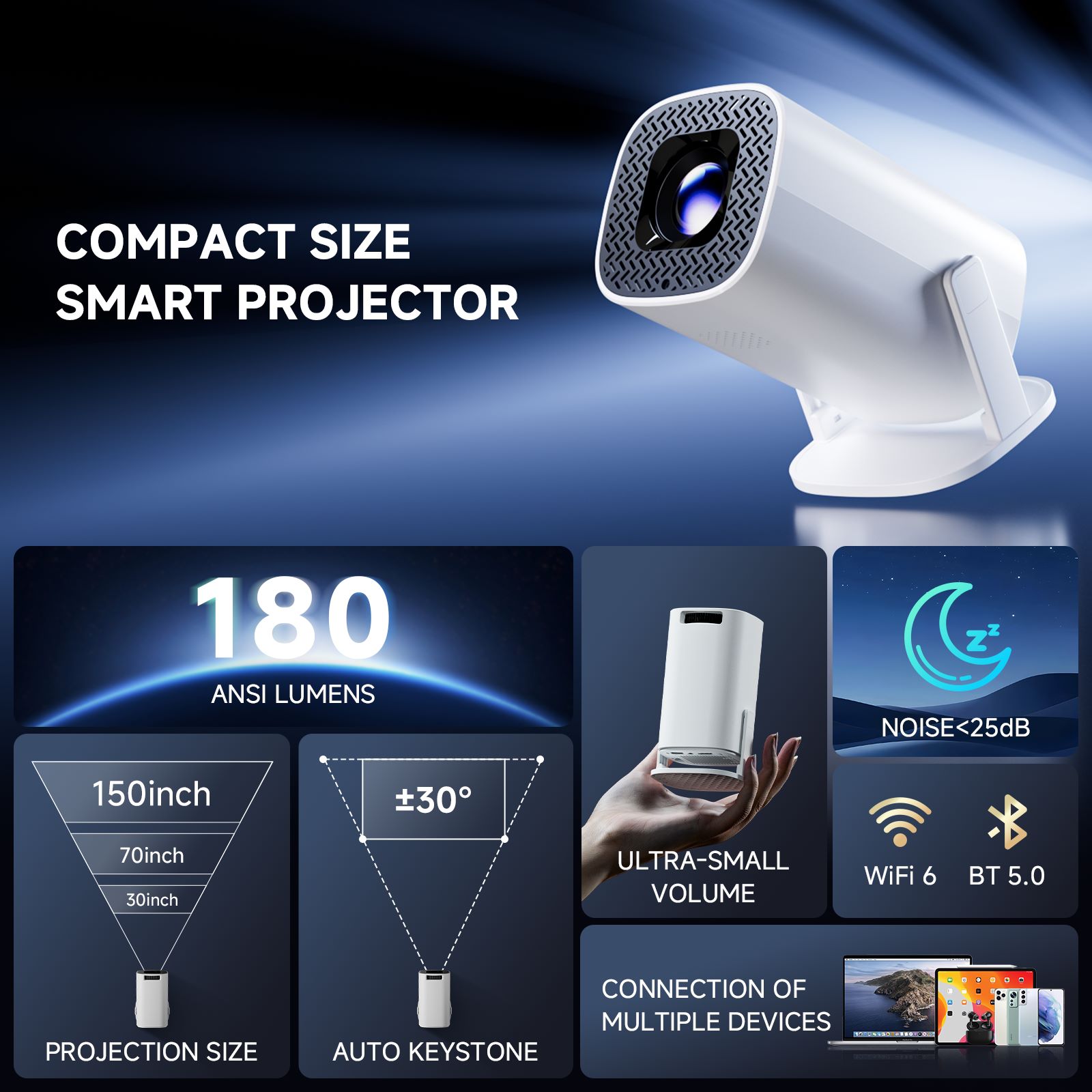P30 PRO Smart Mini-projector A - Home Cinema Led Projector recensie en prijs